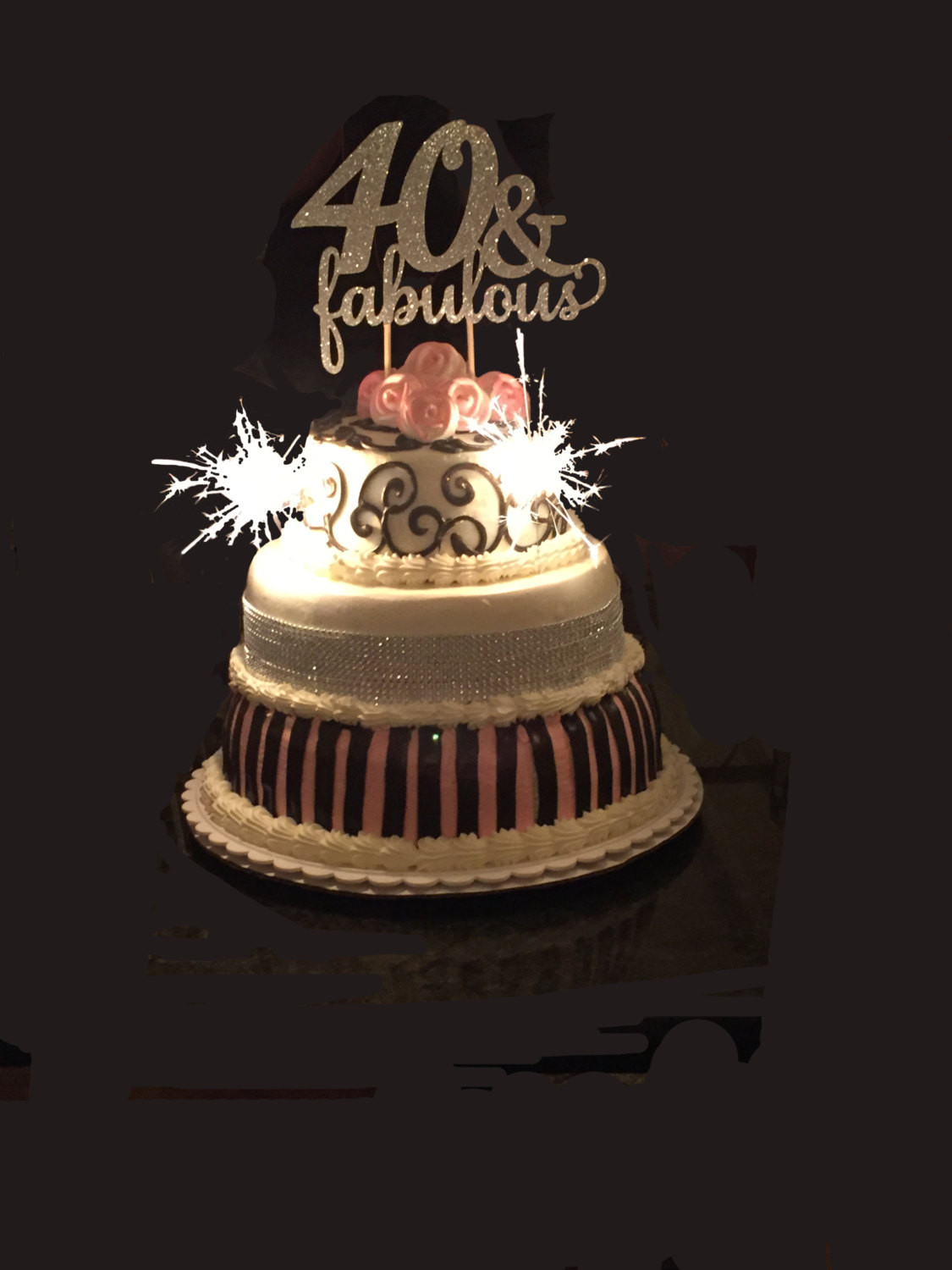 40th Birthday Cake Toppers
 40 & Fabulous Birthday Cake Topper 40th Birthday Cake Topper