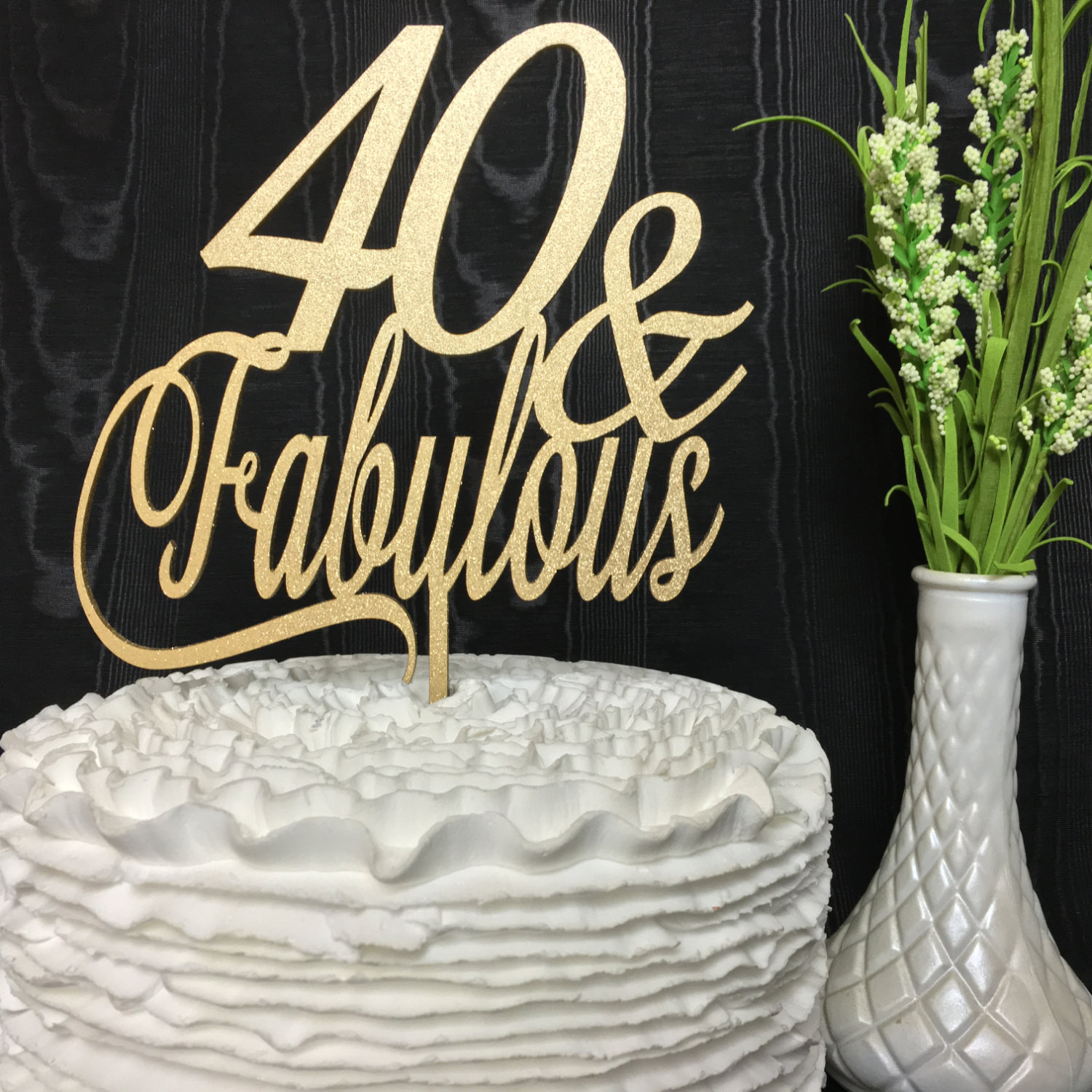 40th Birthday Cake Toppers
 40th Birthday Cake Topper 40 & Fabulous Cake Topper