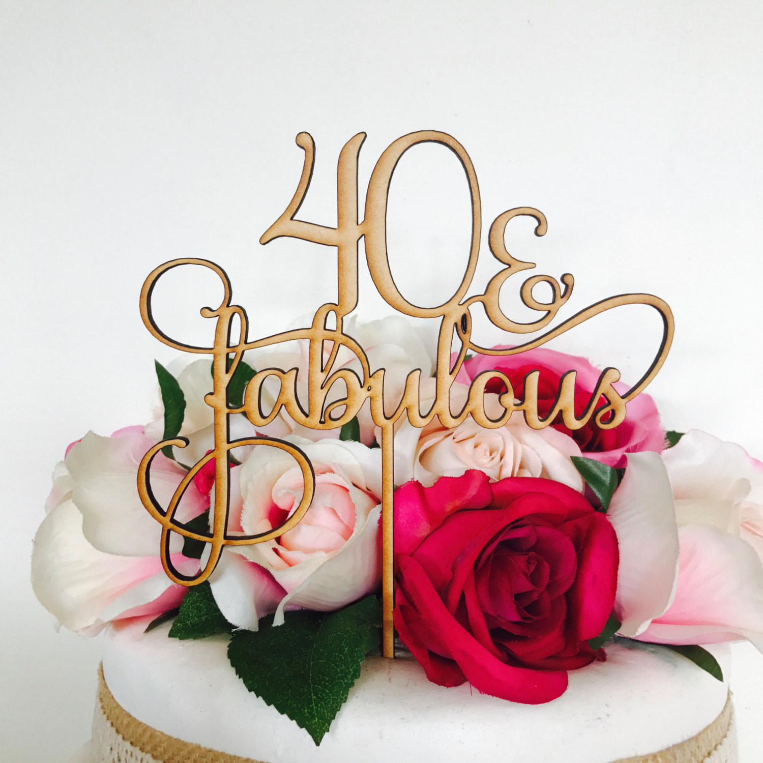 40th Birthday Cake Toppers
 40 Cake Topper 40 & Fabulous Cake Topper 40th Birthday Cake