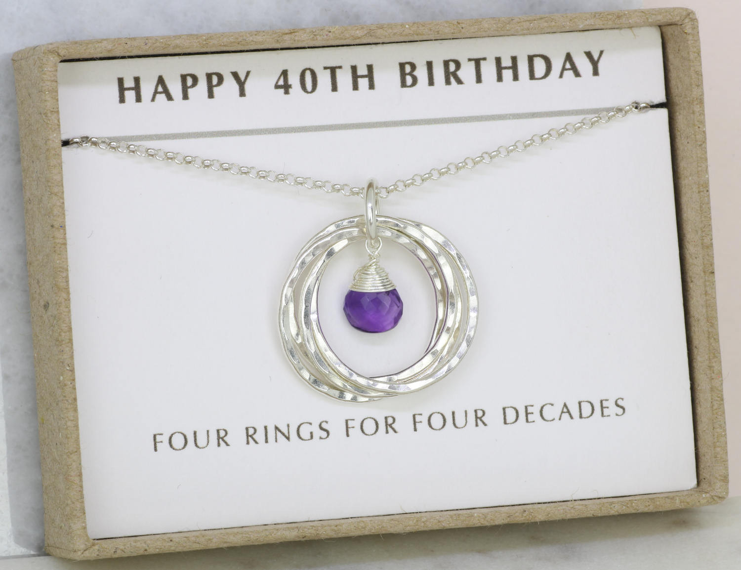 40Th Birthday Gift Ideas For Wife
 40th birthday t for wife amethyst necklace February