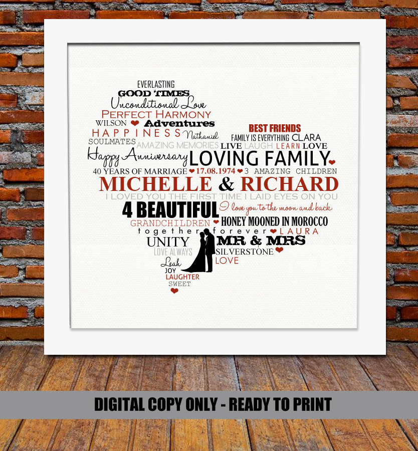 40th Wedding Anniversary Gift Ideas For Parents
 40th Wedding Anniversary Gifts For Parents Ideas