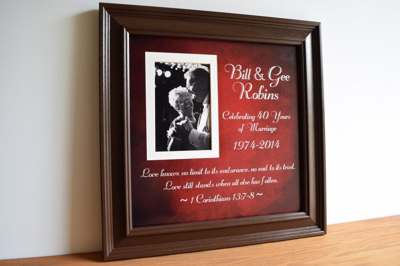 40th Wedding Anniversary Gift Ideas For Parents
 Anniversary Gift 40th Wedding Anniversary Parents