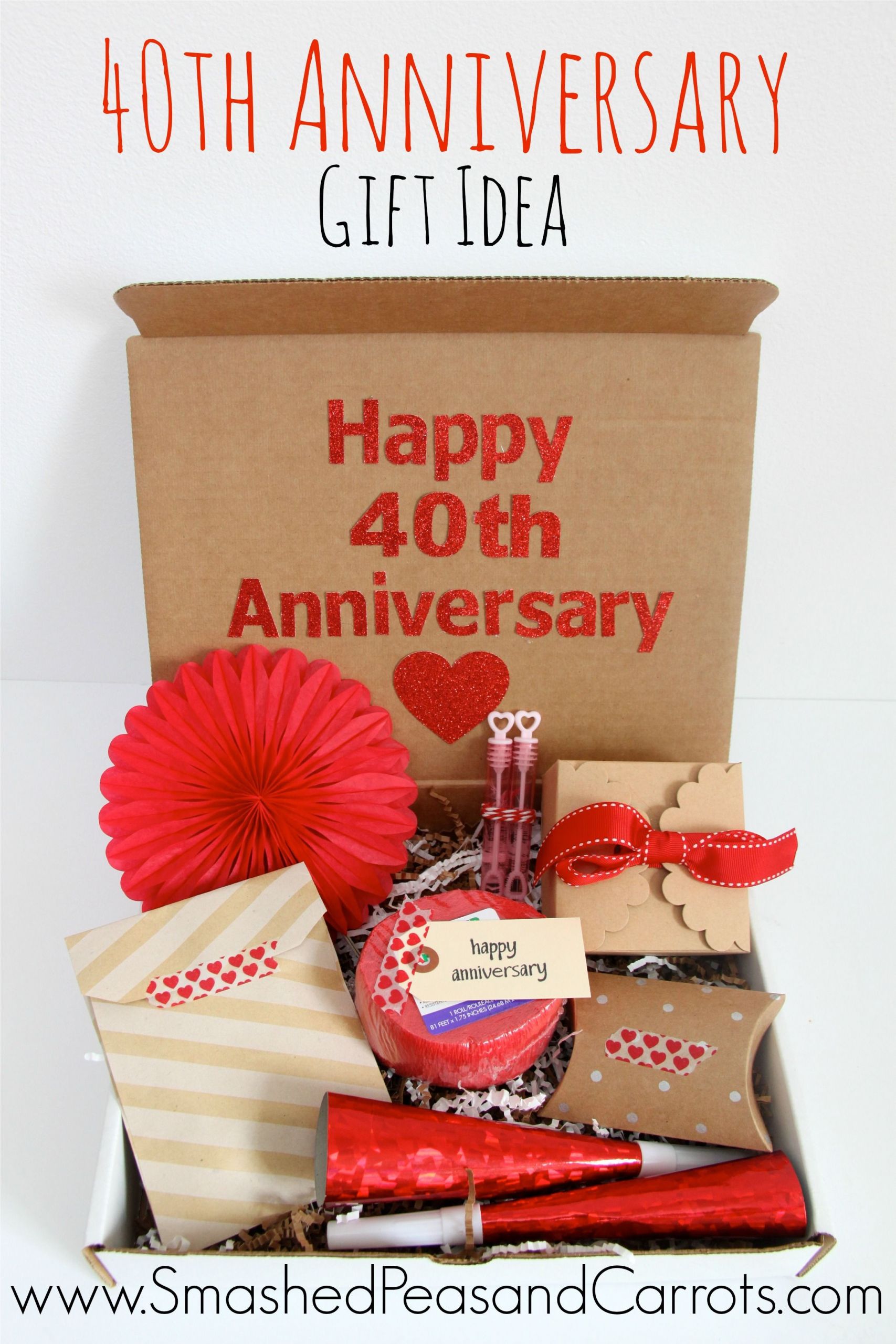 40th Wedding Anniversary Gift Ideas For Parents
 Happy 40th Anniversary Gift Idea