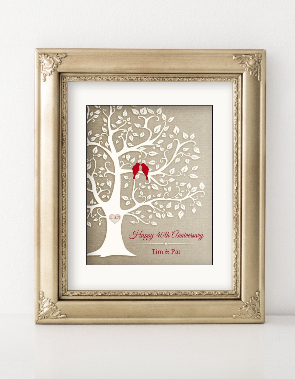 40th Wedding Anniversary Gifts
 40th Anniversary Gift Golden Anniversary Print Gift