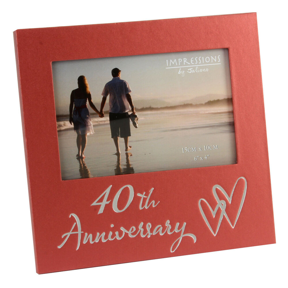 40th Wedding Anniversary Gifts
 40th Ruby Wedding Anniversary Gifts Wooden Frame