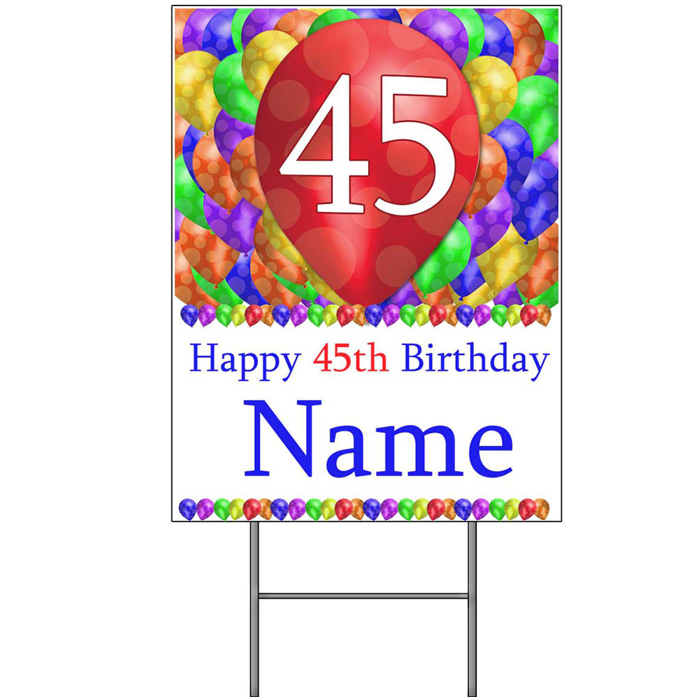 45th Birthday Party Ideas
 45th happy birthday party supplies 45th customized