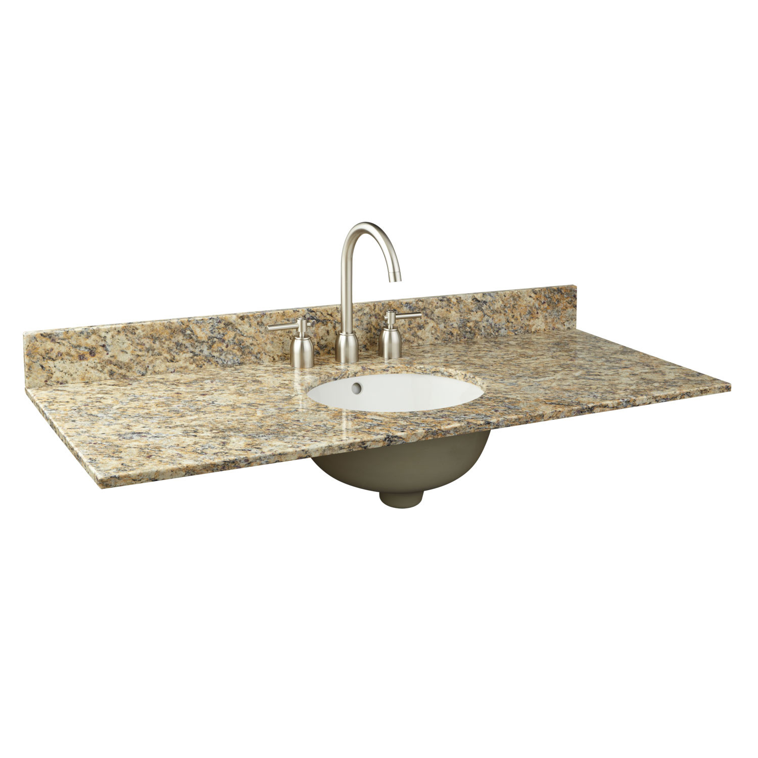 49 Bathroom Vanity Top
 49" x 19" Granite Vanity Top for Undermount Sink Single