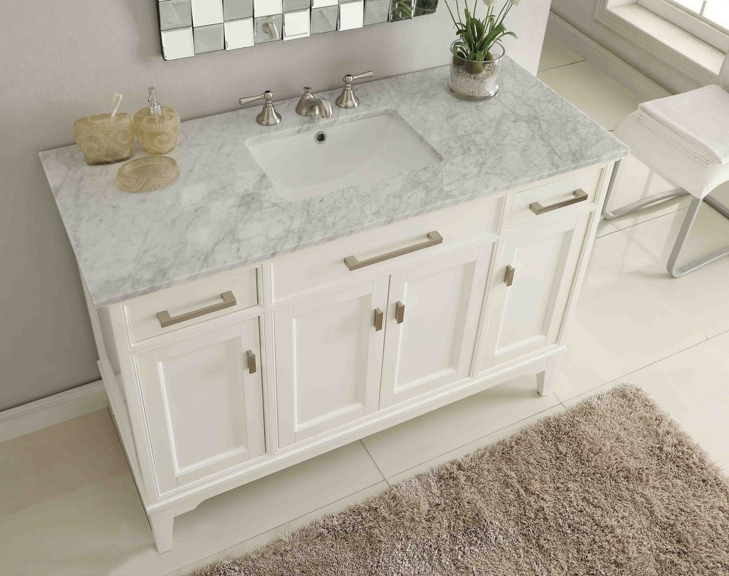 49 Bathroom Vanity Top
 49" Italian Carrara Marble top Orson Bathroom Vanity Model