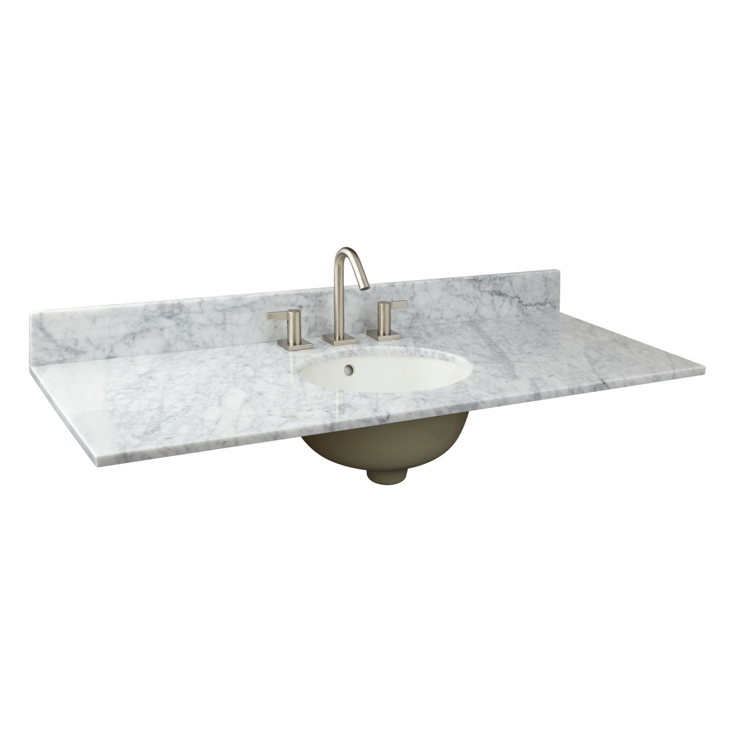 49 Bathroom Vanity Top
 49" x 19" Marble Vanity Top for Undermount Sink Single