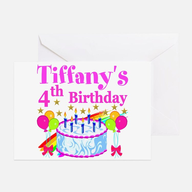 4Th Birthday Quotes
 Girl 4Th Birthday Girl 4th Birthday Greeting Cards