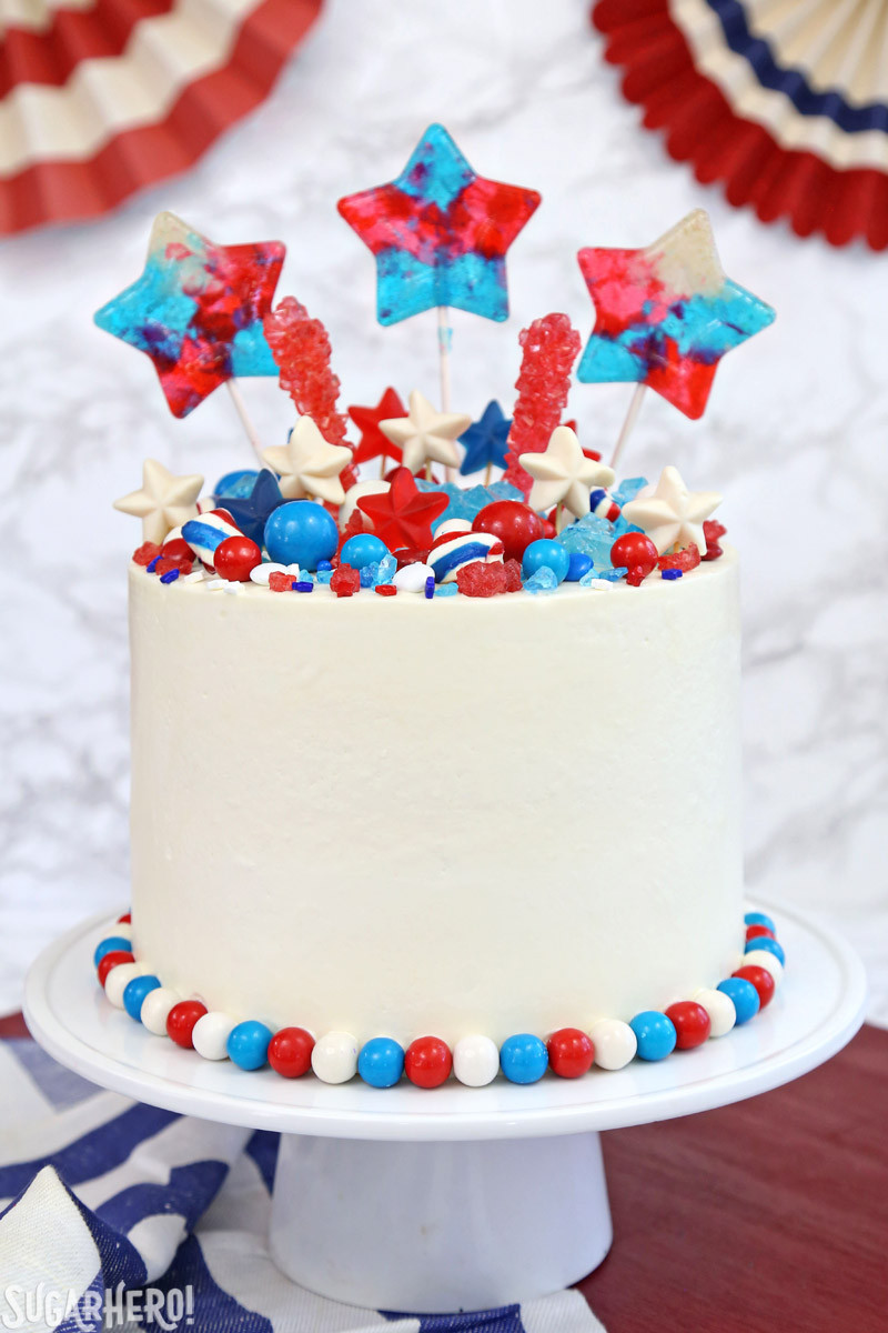 4th Of July Birthday Cakes
 Fourth of July Layer Cake SugarHero