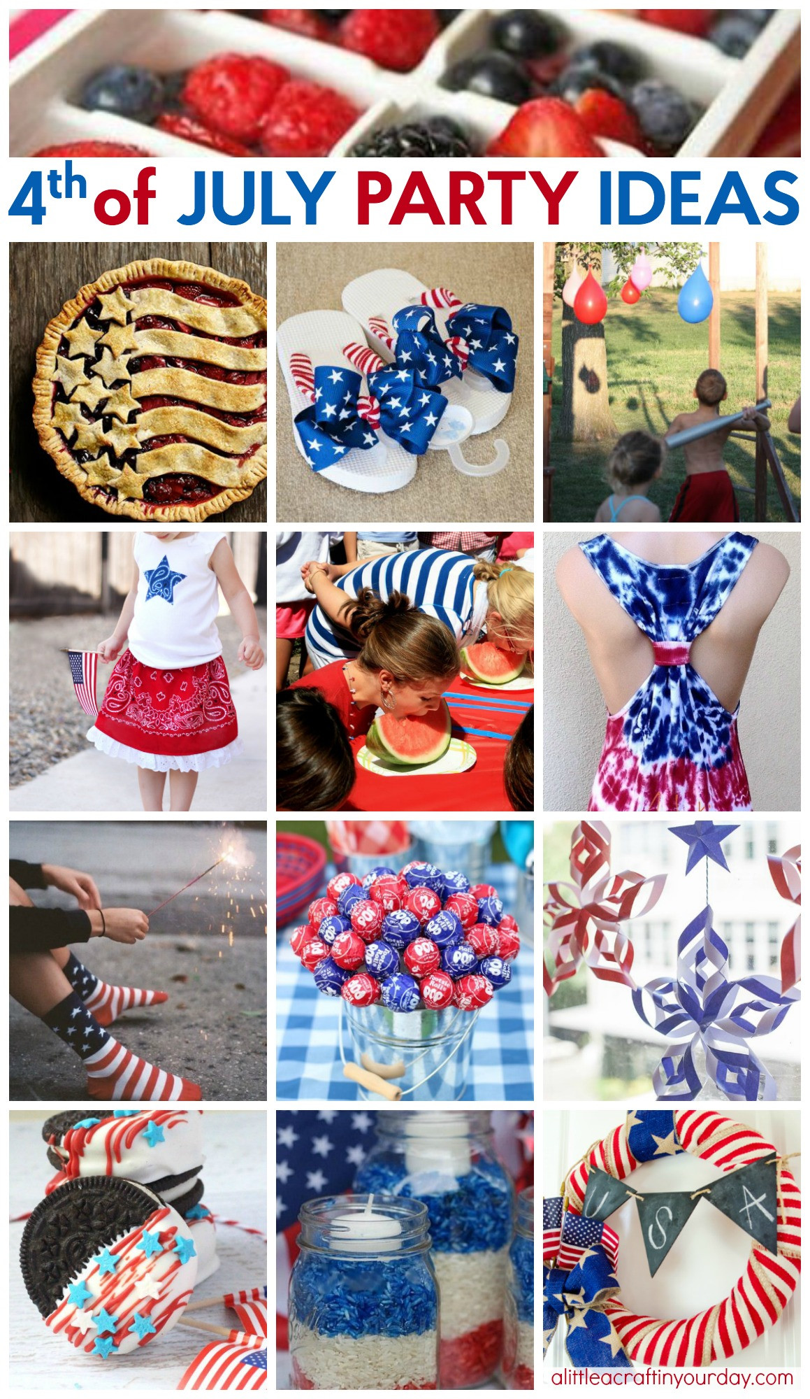 4th Of July Birthday Party Ideas
 44 Way Cool Fourth of July Party Ideas A Little Craft In