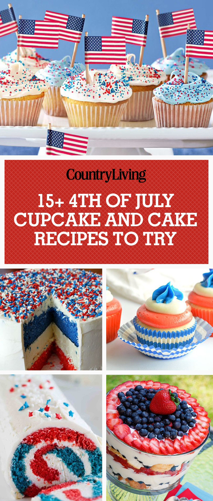 4Th Of July Cake Recipes
 17 Easy 4th of July Cupcake & Cakes — Recipes for Fourth