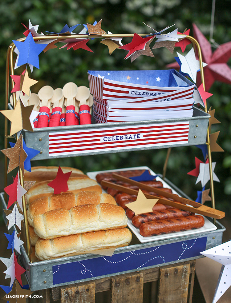 4Th Of July Hot Dogs
 Hot Dog Bar for 4th of July Lia Griffith