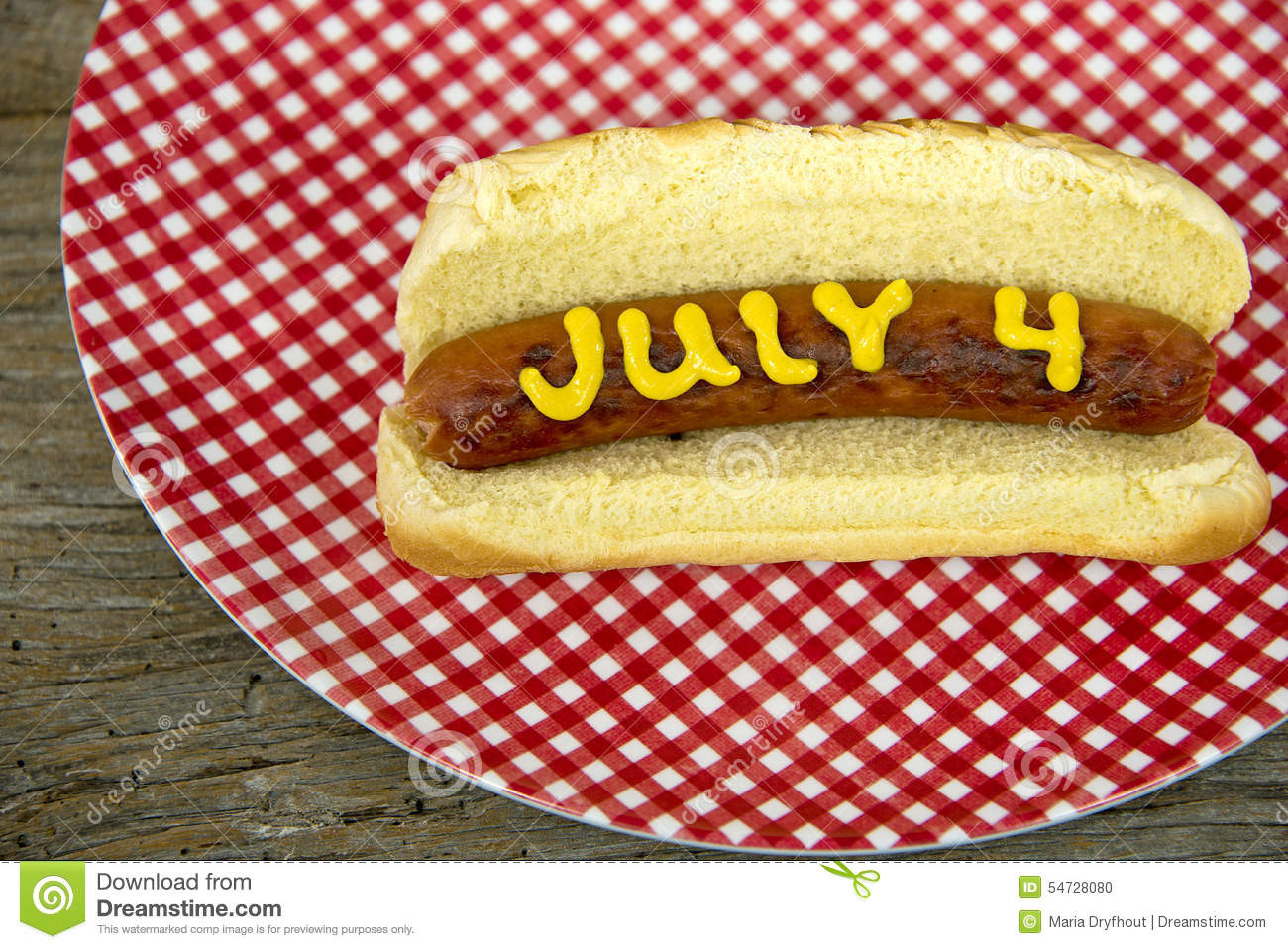 4Th Of July Hot Dogs
 4th of July holiday hot dog