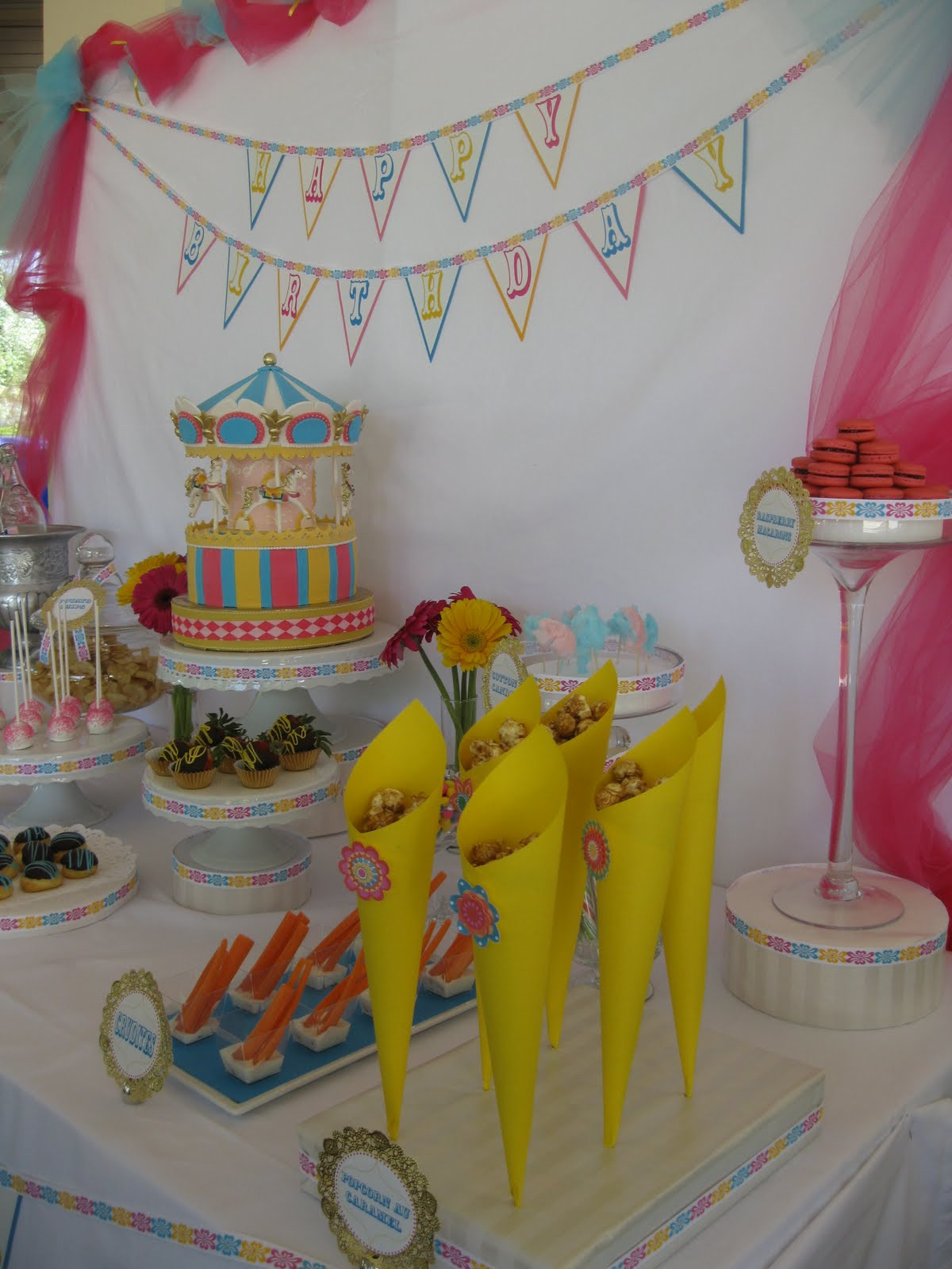 5 Year Old Birthday Party
 The Treat Table Carousel 5 year Old girl party