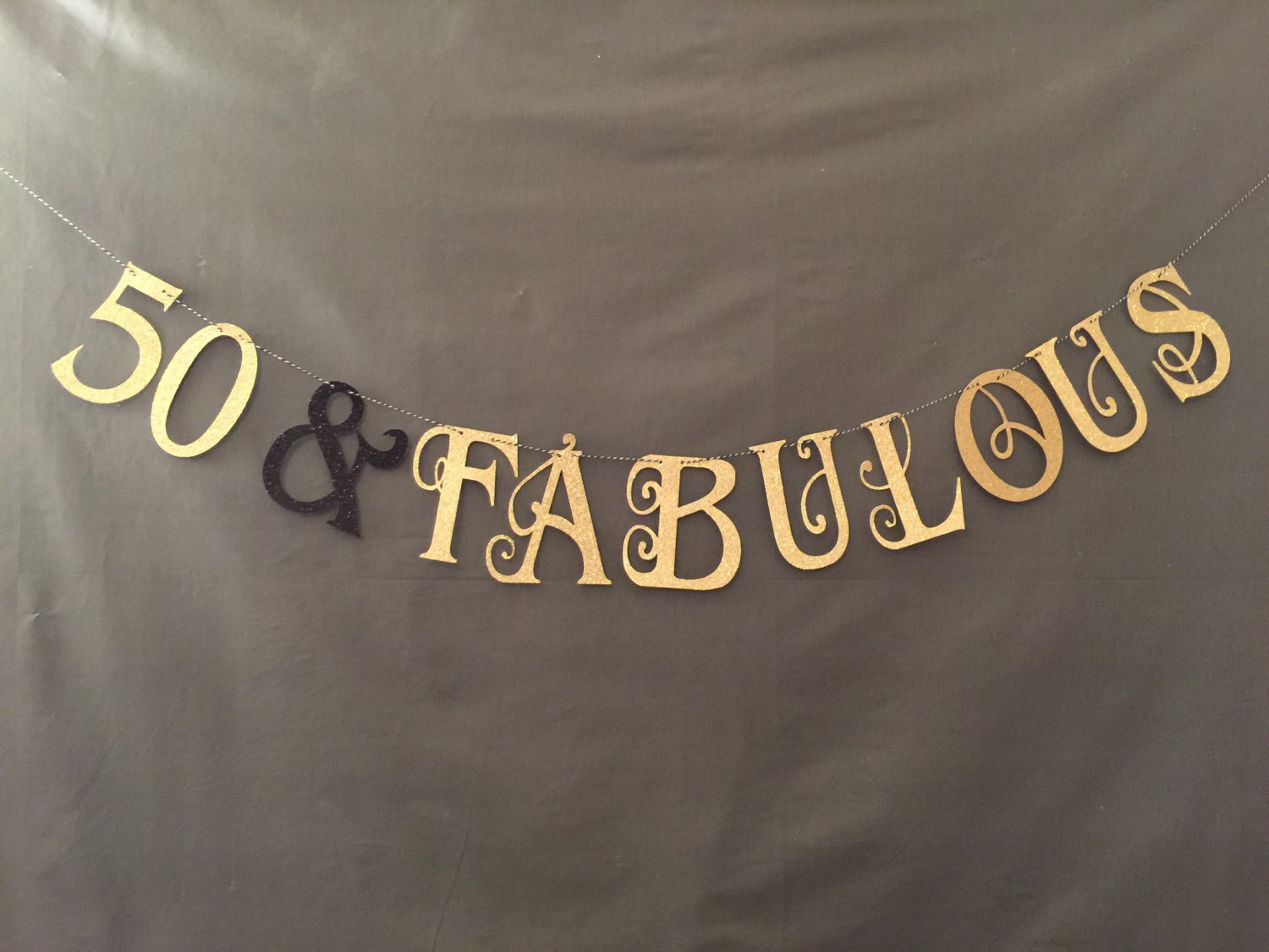 50 And Fabulous Birthday Decorations
 50 & Fabulous bannner 50th birthday party decorations by