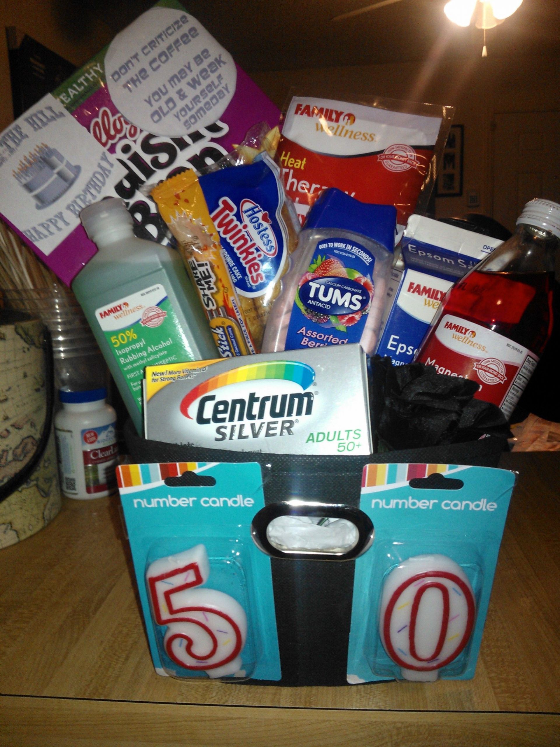 50 Birthday Gift Ideas For Him
 50th Birthday Gag Gift Baskets