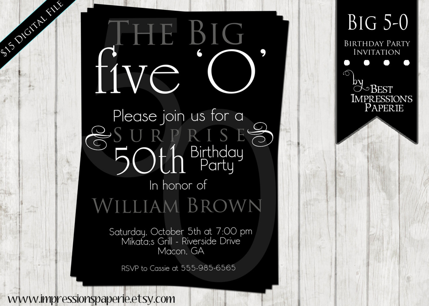 50 Birthday Party Invitations
 50th Birthday Party Invitations For Men