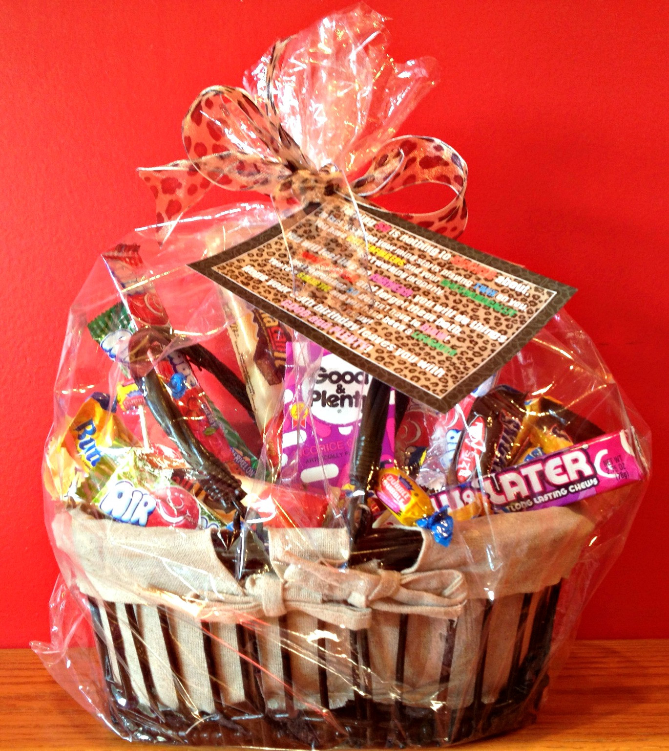 50th Birthday Gift Ideas For Her
 african desserts 50th Birthday Candy Basket and Poem