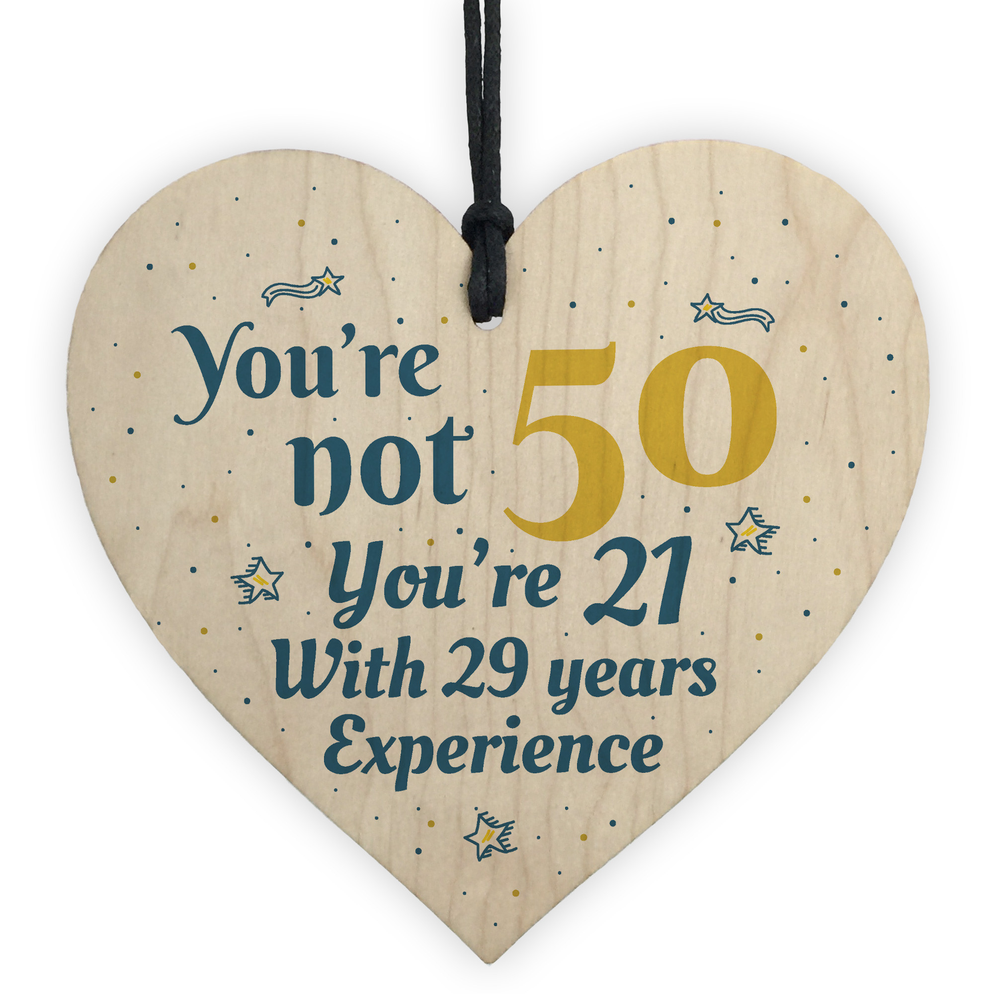 50Th Birthday Gift Ideas For Sister
 50th Birthday Gift Wooden Heart 50 For Dad Mum Sister