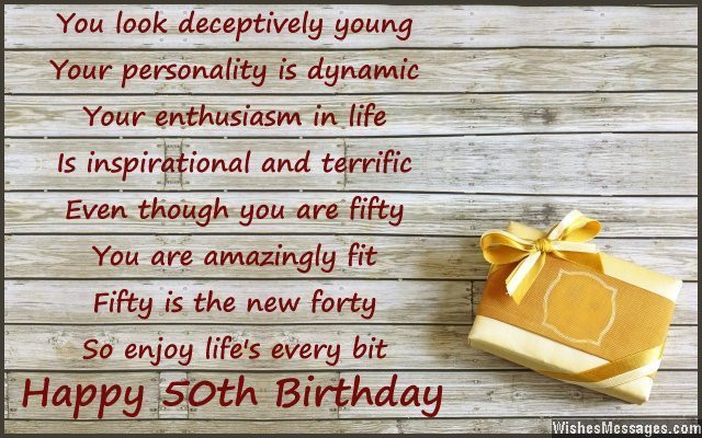 50th Birthday Inspirational Quotes
 50th Birthday Poems