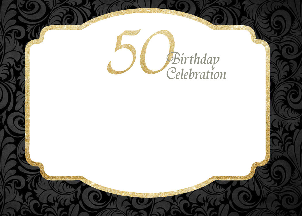 50th Birthday Invitation Template
 FREE Printable 50th Birthday Invitations Template