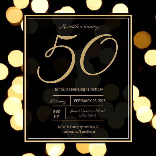 50th Birthday Invitation Template
 Customize 988 50th Birthday Invitation templates online