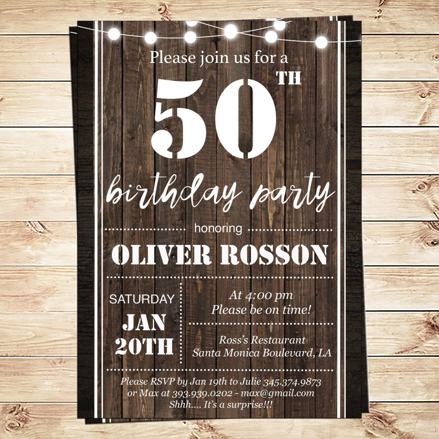 50th Birthday Invitation Template
 Printable 50th birthday invitations templates Printable