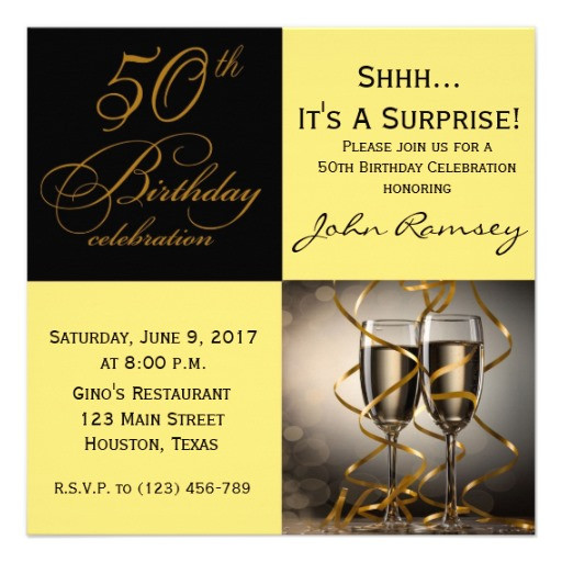 50th Birthday Invitation Wording
 Surprise 50th Birthday Party Invitations Wording