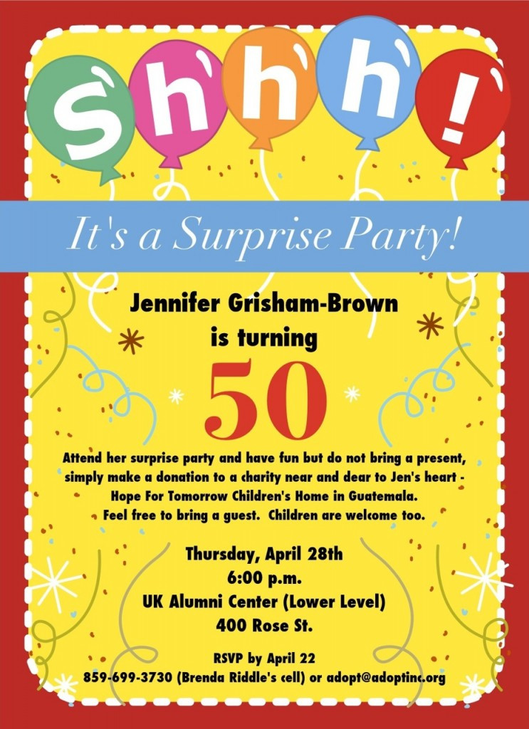 50th Birthday Invitation Wording
 FREE 50th Birthday Party Invitations Wording – FREE