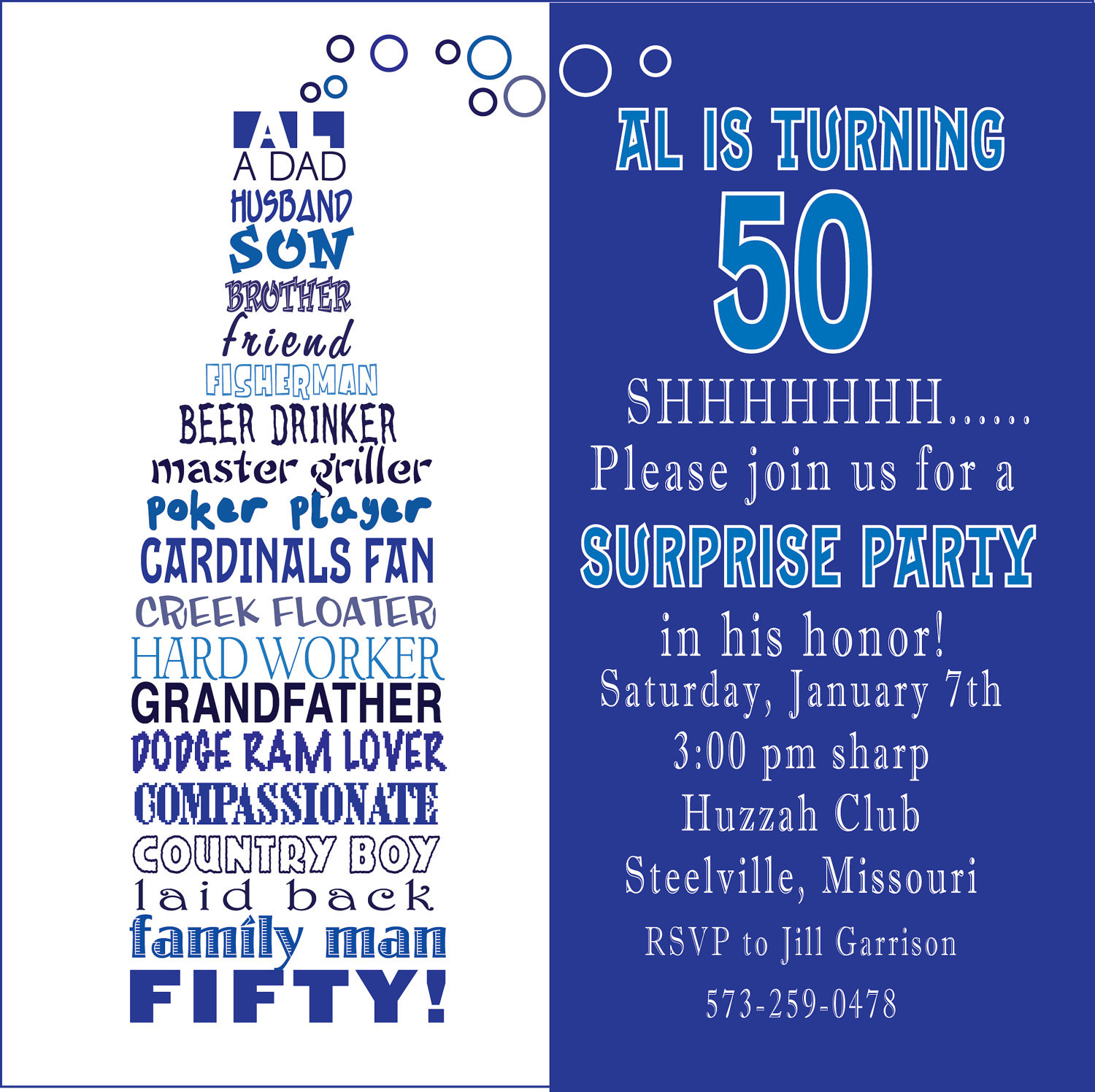 50th Birthday Invitation Wording
 Funny 50th Birthday Party Invitation Wording