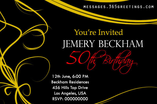 50th Birthday Invitation Wording
 50th Birthday Invitations and 50th Birthday Invitation