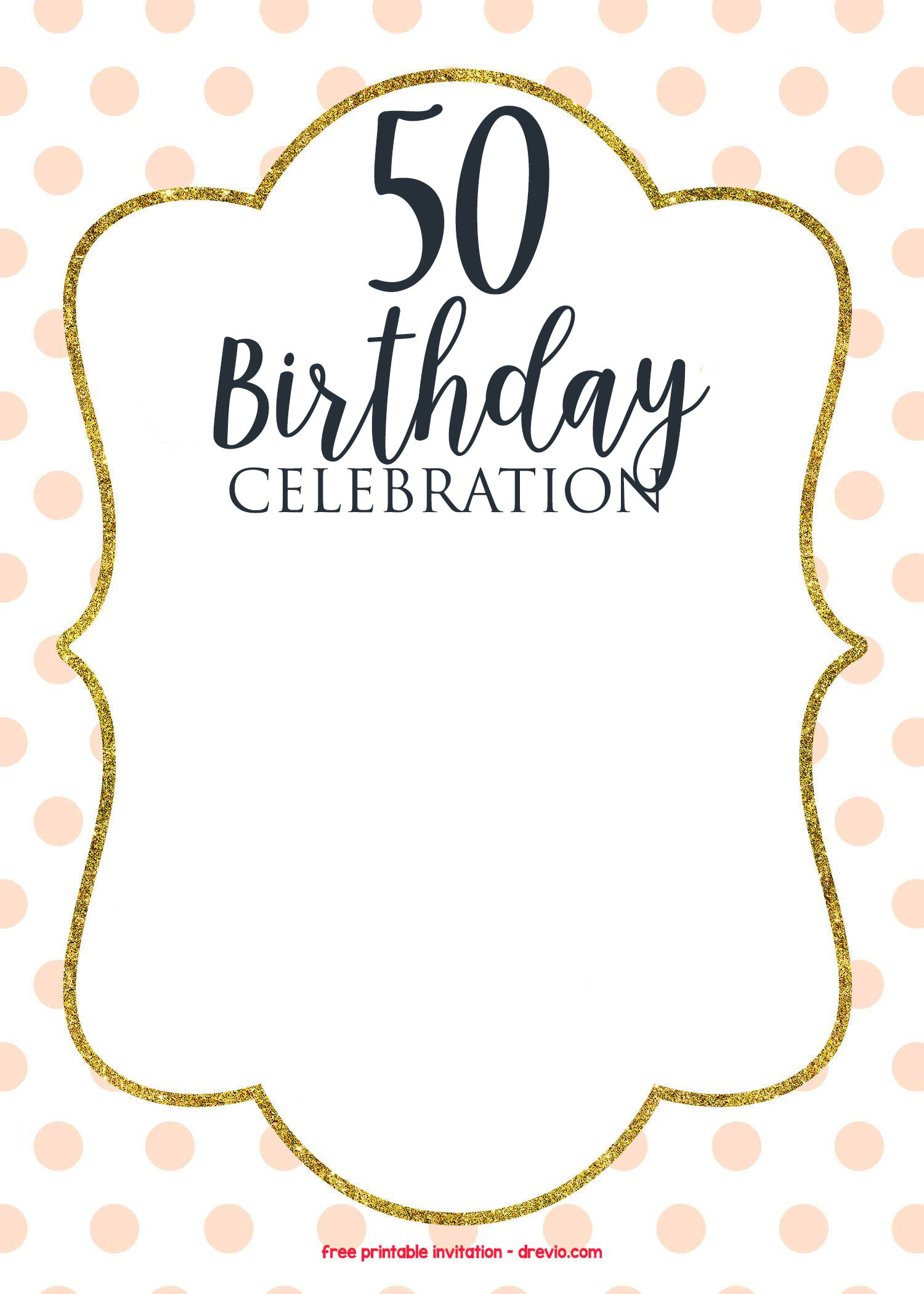 50th Birthday Invitations Templates
 50th Birthday Invitations line