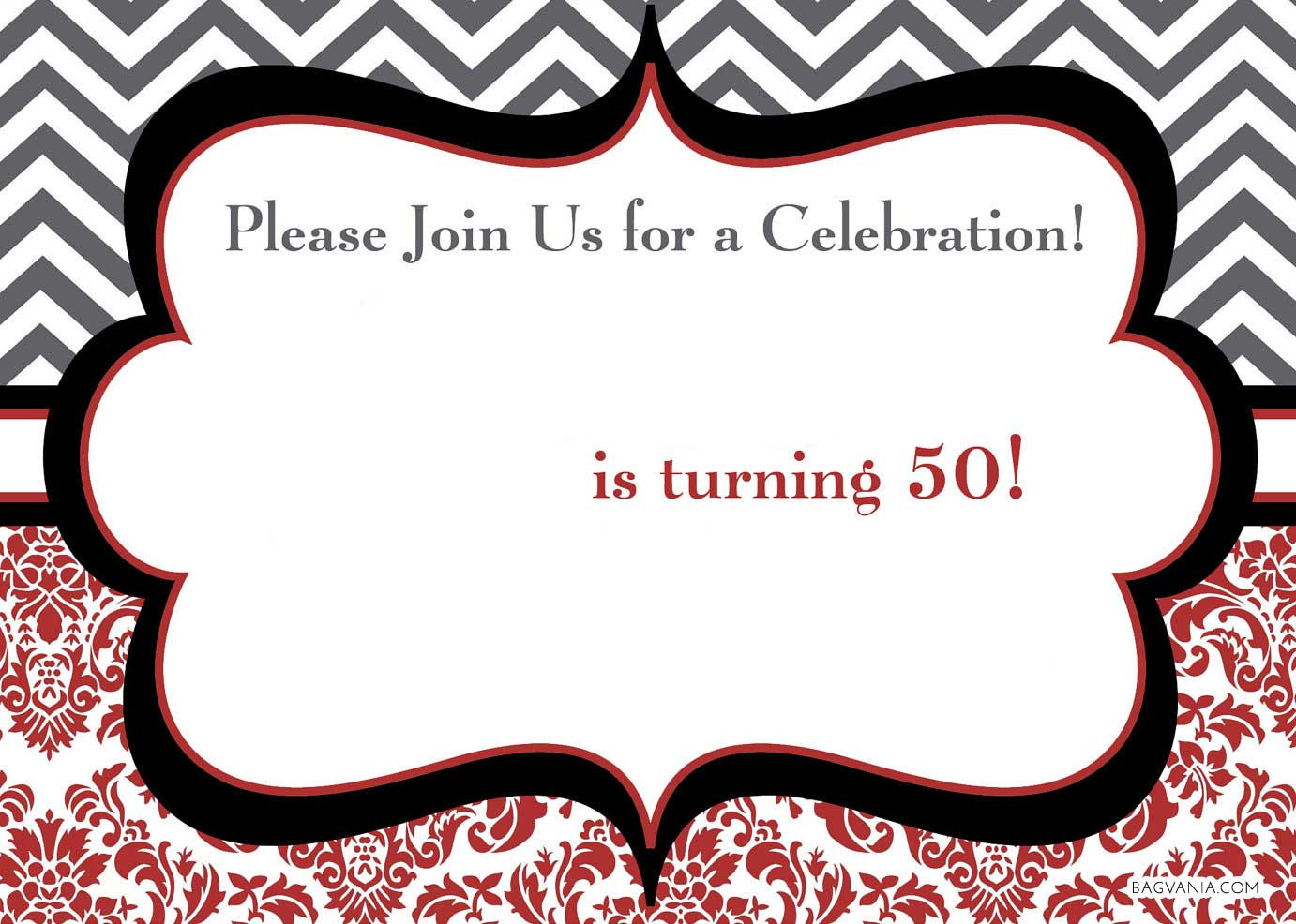 50th Birthday Invitations Templates
 FREE 50th Birthday Party Invitations Wording – FREE