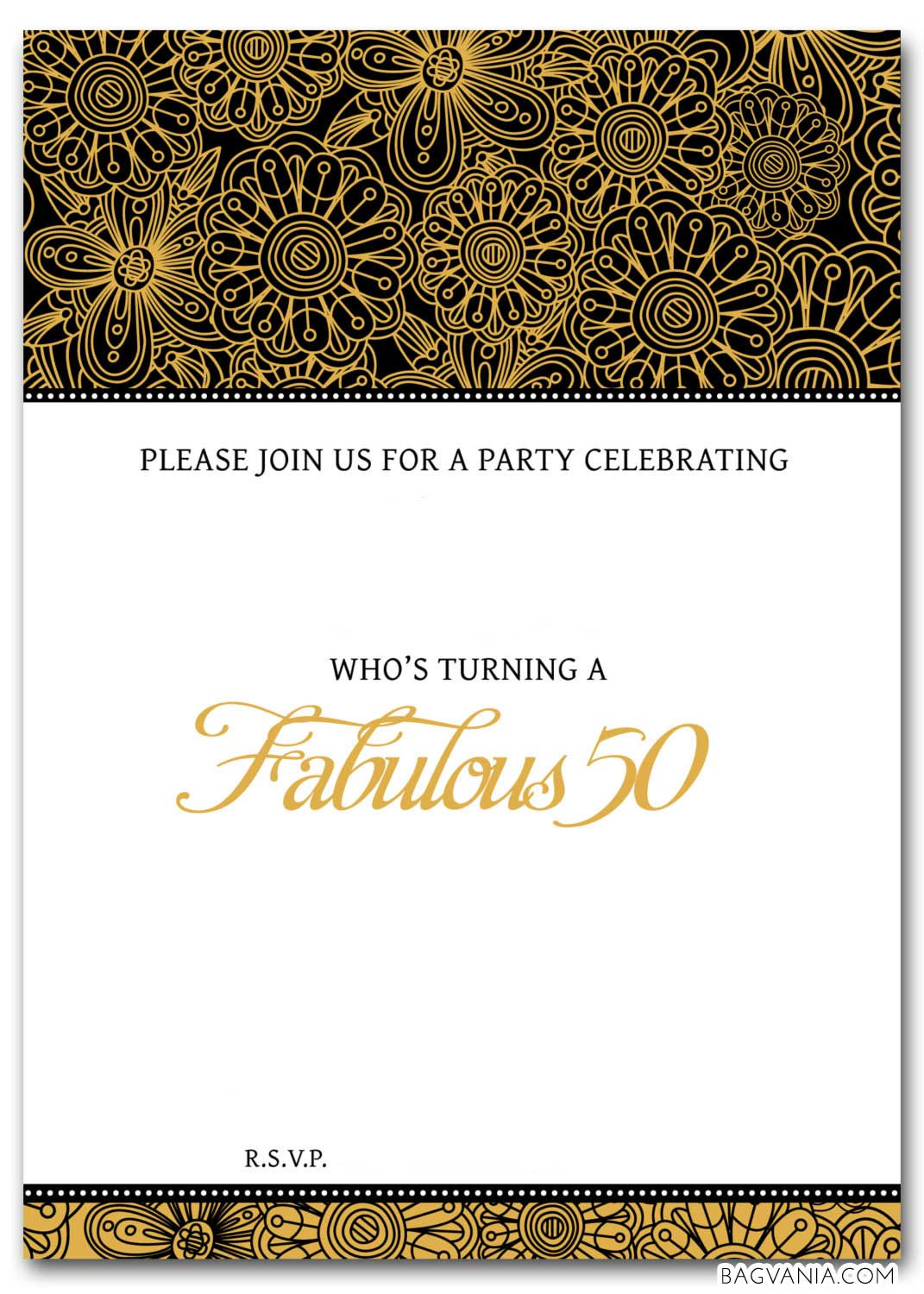 50th Birthday Invitations Templates
 FREE 50th Birthday Party Invitations Wording – FREE