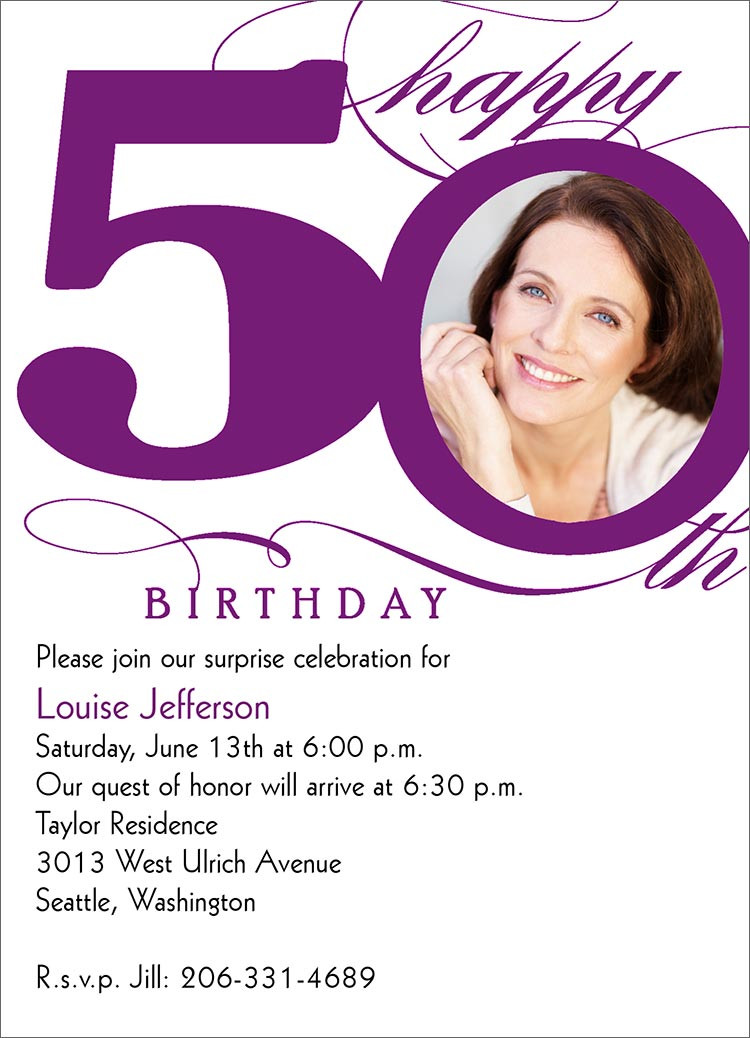 50th Birthday Invitations Templates
 FREE 50th Birthday Party Invitations Wording – FREE