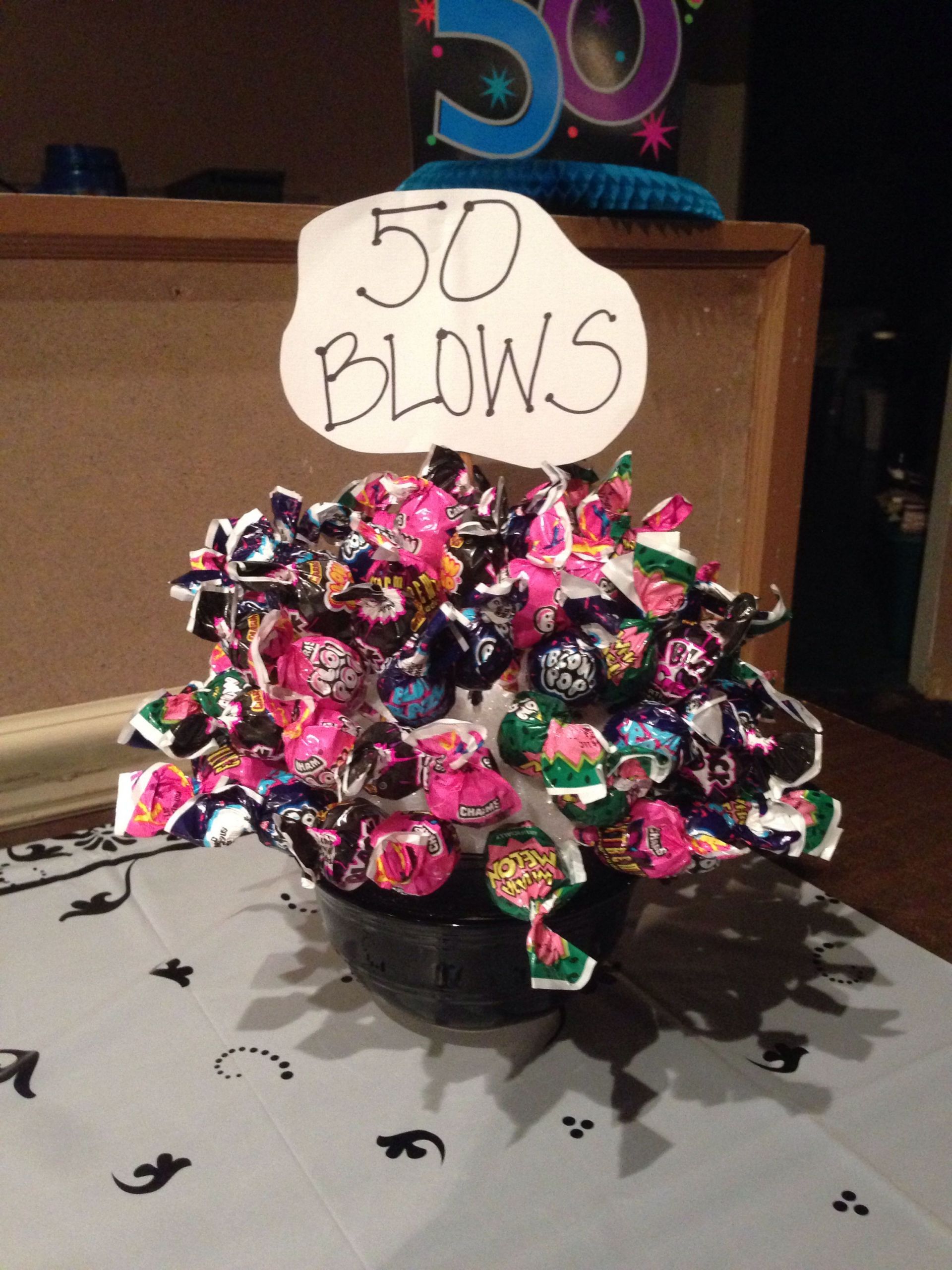 50Th Birthday Party Gift Ideas
 50 Blows bouquet for a 50th birthday party t
