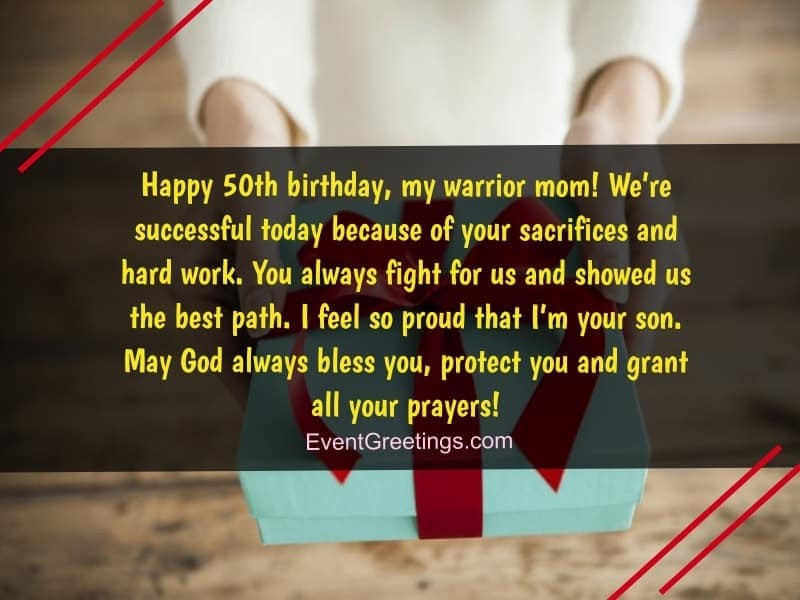 50Th Birthday Quotes For Mom
 70 Amazing 50th Birthday Wishes And Messages With Love