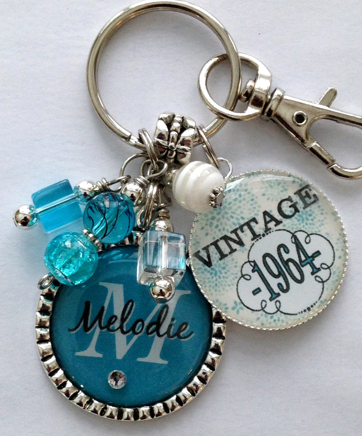 50th Birthday Unique Gifts
 50th birthday t keychain vintage personalized name mother