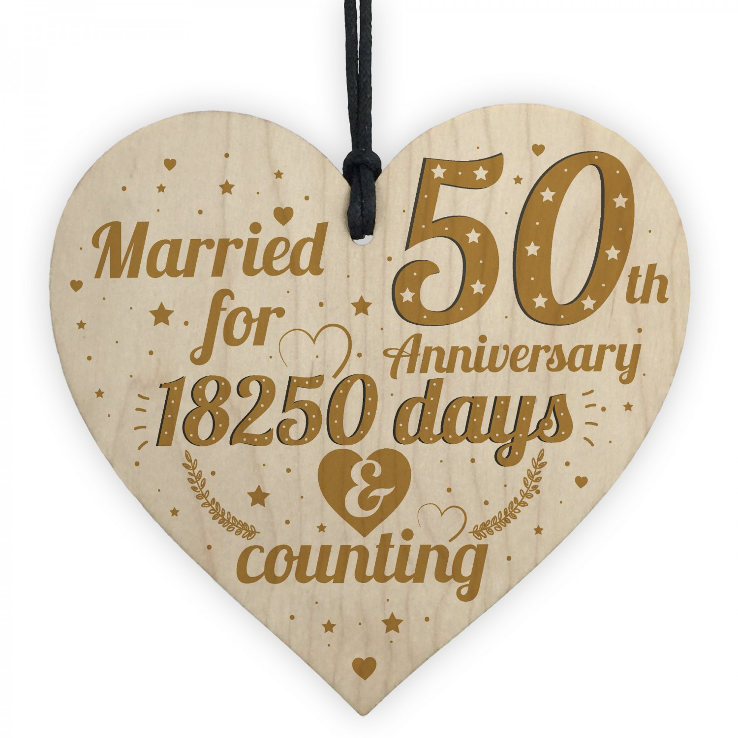 50th Wedding Anniversary Gift
 50th Wedding Anniversary Gift Gold Fifty Years Gift For