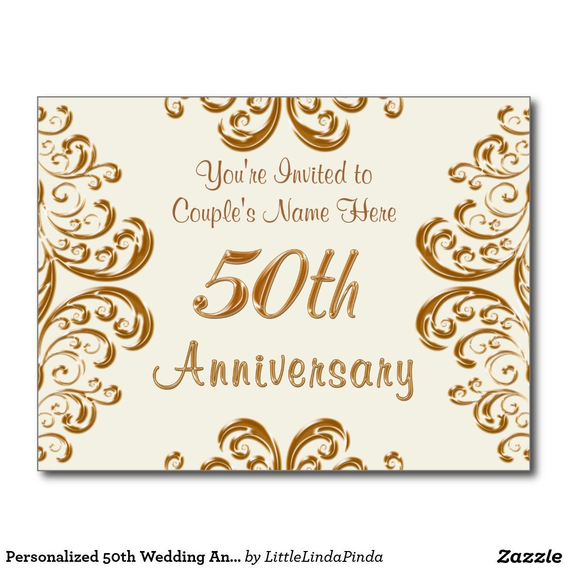 50th Wedding Anniversary Gift Ideas For Friends
 Personalized 50th Wedding Anniversary Invitations