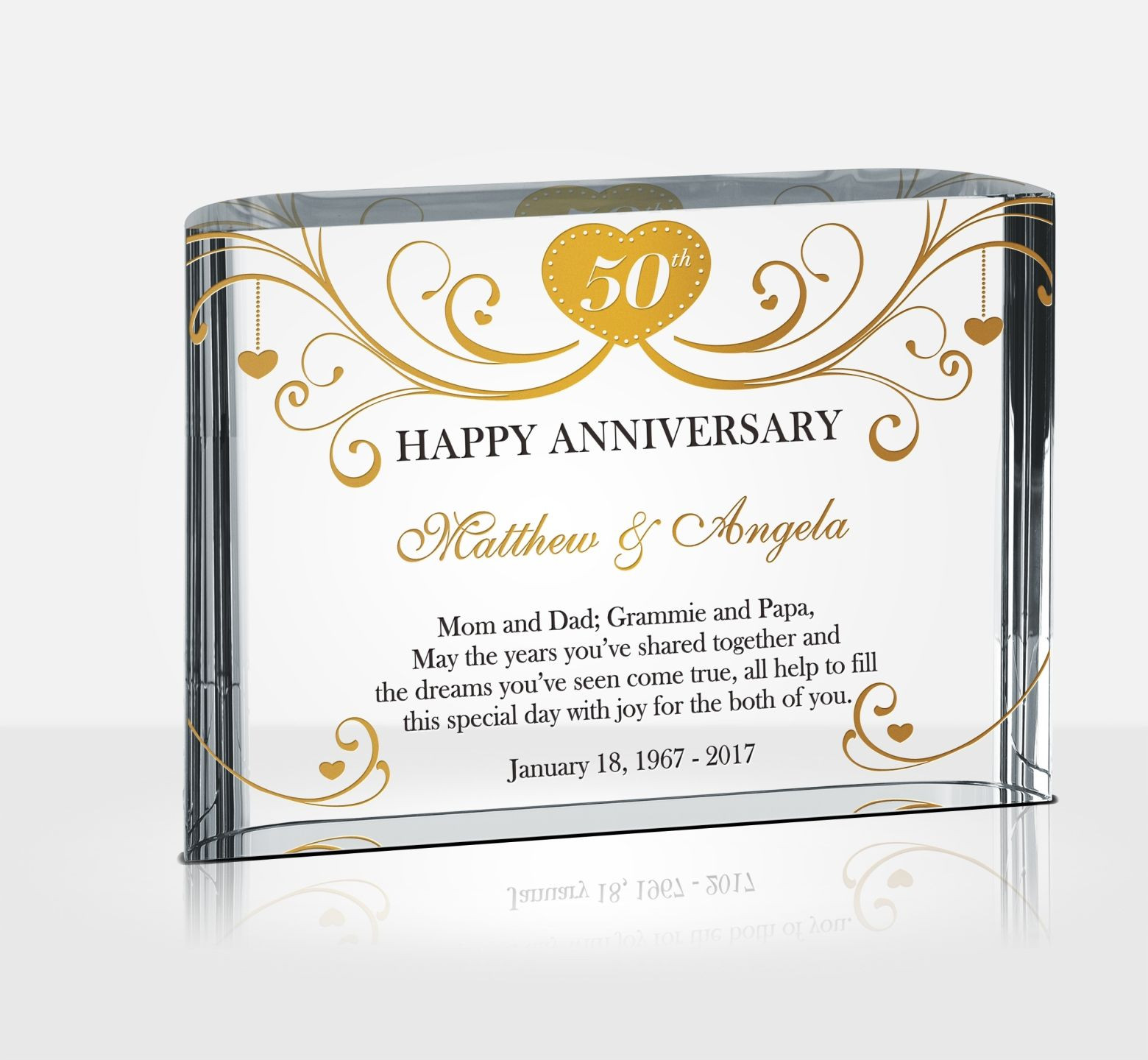 50th Wedding Anniversary Gift Ideas
 50th Golden Wedding Anniversary Gifts DIY Awards