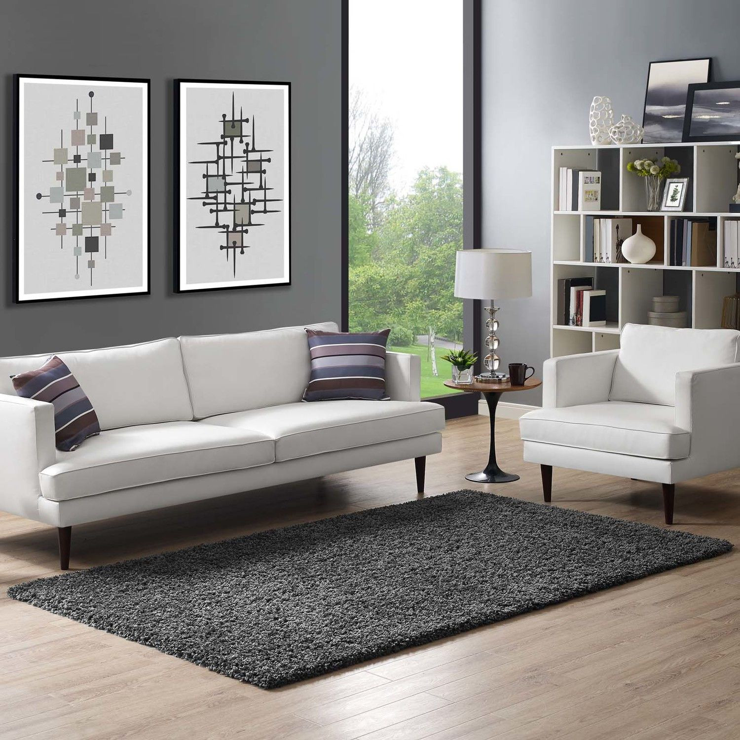 5X8 Rug In Living Room
 Enyssa Dark Gray 5x8 Area Rug in 2020
