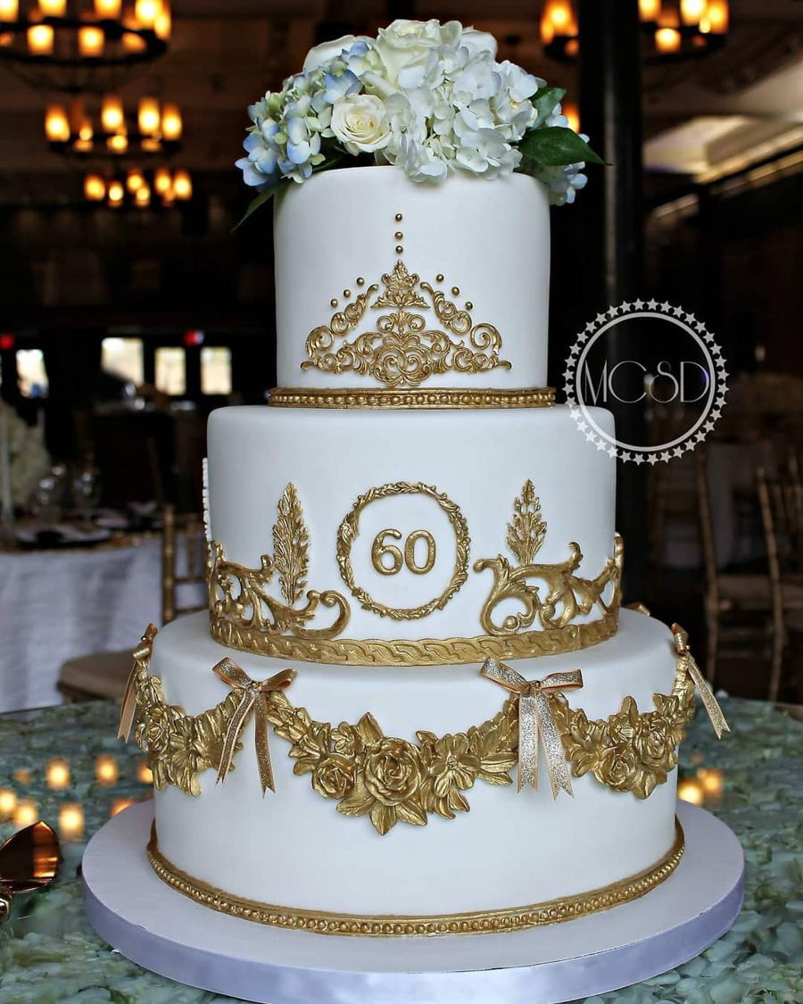 60th Birthday Cake Decorations
 Glamorous 60Th Birthday Cake CakeCentral