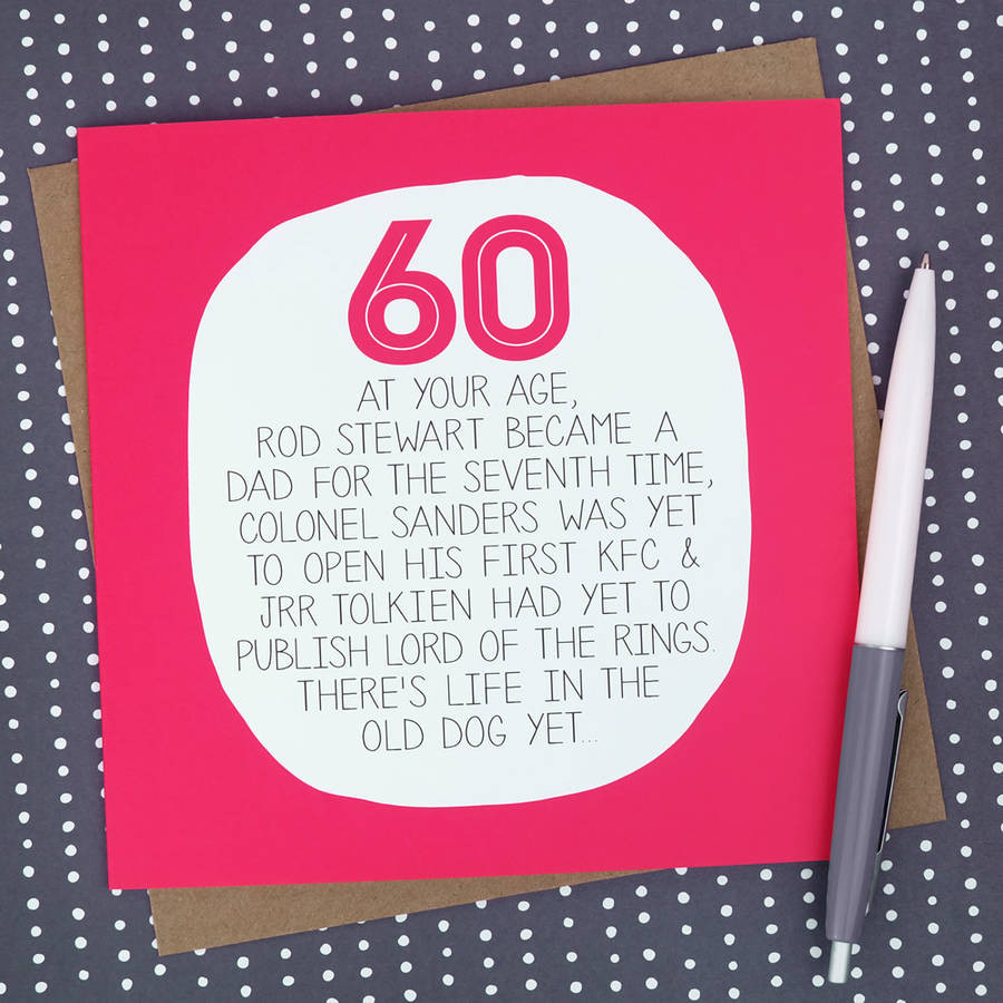 60th Birthday Cards
 by your age… funny 60th birthday card by paper plane