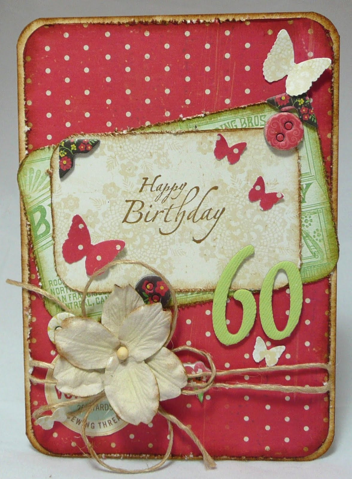 60th Birthday Cards
 mel s creations 60th Birthday Card