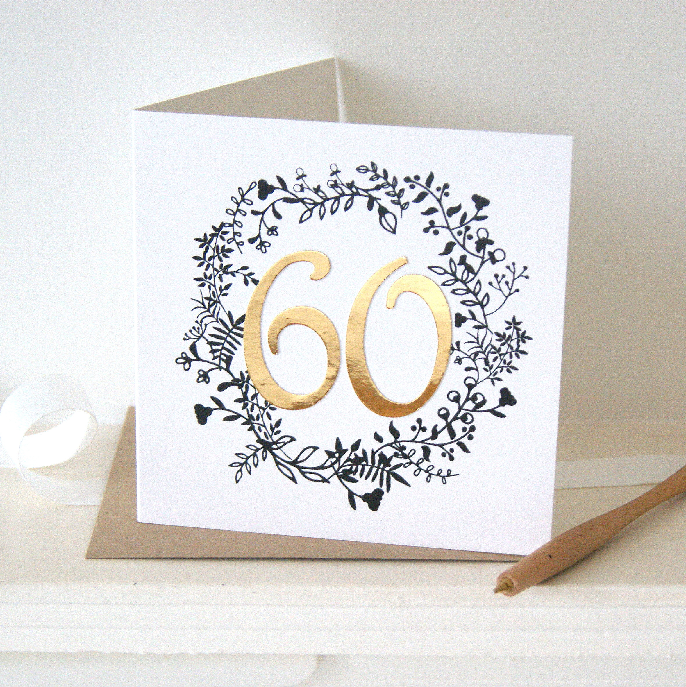 60th Birthday Cards
 Luxe Gold 60th Birthday Card