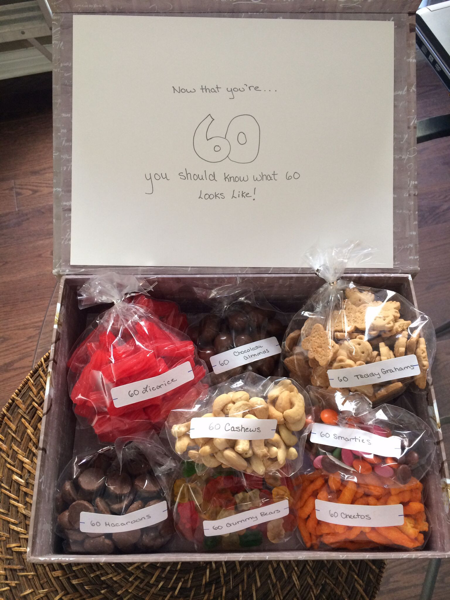 60Th Birthday Gag Gift Ideas
 60th Birthday Treat Box Moms surprise 60th