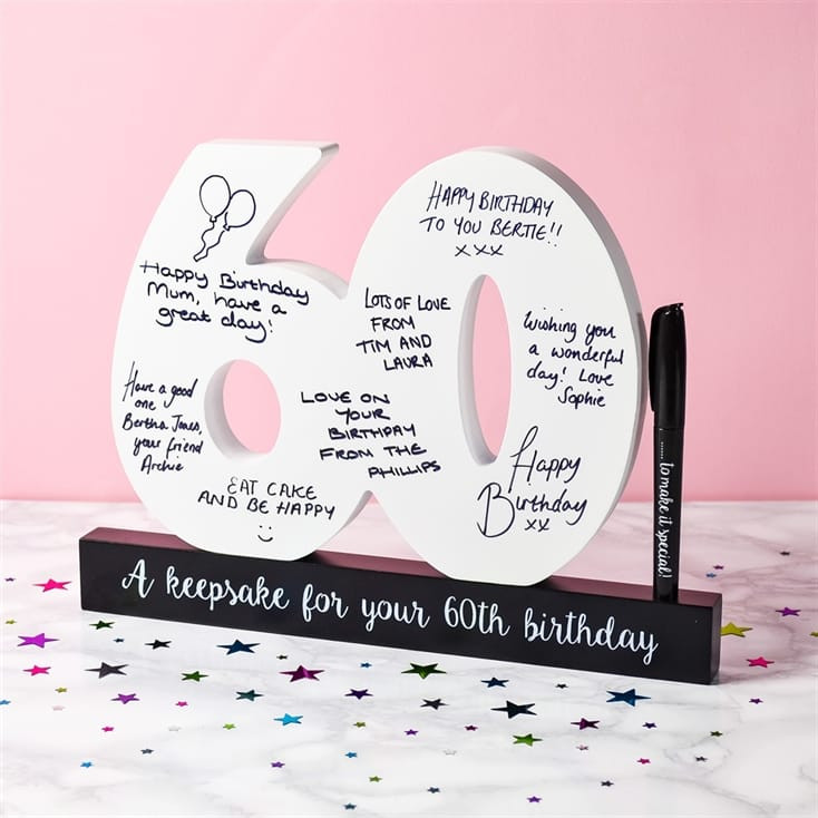 60Th Birthday Gift Ideas For Women
 60th Birthday Signature Number